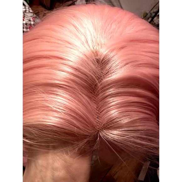 Womens Pink 14" Wig - Picture 10 of 10